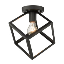 Golden 2086-FM BLK - Golden Lighting Cassio 1-light Flush Mount in Matte Black